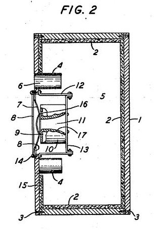 Patente de uma caixa de som